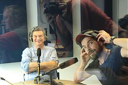 Intendant Meinhard Zanger und  Moderator Florian Bender bei Welle WBT