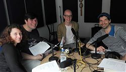 Tatjana Poloczek, Bastian Sesjak, Markus J. Bachmann und Moderator Florian Bender 