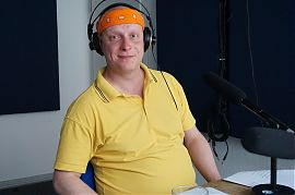 „Litera-Rap“ mit  dem Münsteraner Musiker Ona Brecht (Foto: Klaus Blödow)