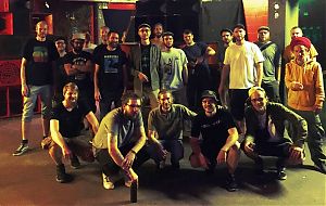 Die Crews der fünf Soundsystems in Münster. (Foto: Andreas Lating )